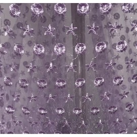 wowfabric4less123 Lavender Embroidery Organza Lace Fabric 50” Width SOLD BY THE YARD