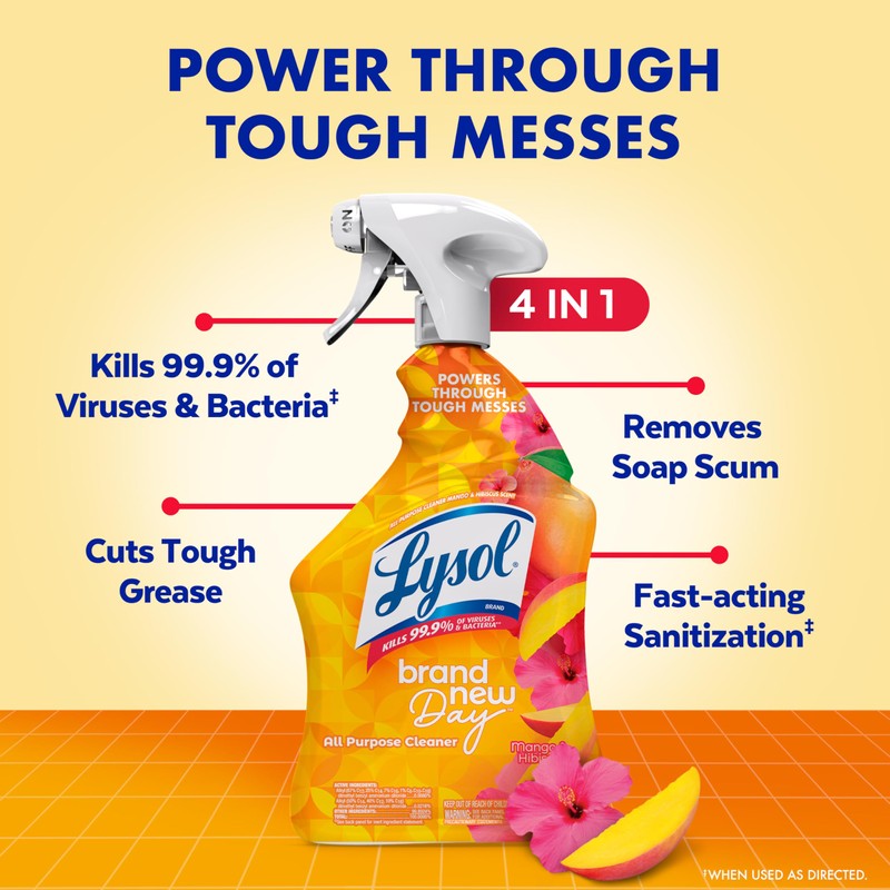 Lysol All Purpose Cleaner Spray, Multi-Purpose Disinfecting Spray, Kitchen &