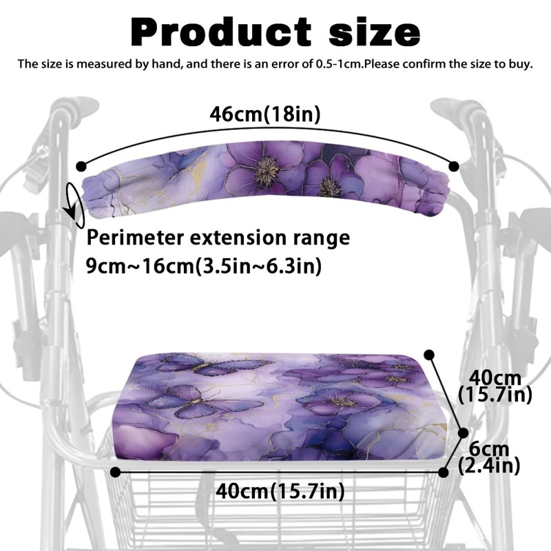 Walkers for Seniors Cover Universal Fit Walker Accessories Butterfly Rollator