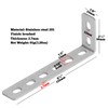 GBGS 10-Pack Slotted L Brackets,6-1/8" x 2-1/4", 2.7 mm Thick,Adjustable