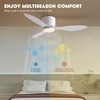 Nuoqiso 42 Inch Flush Mount Ceiling Fans with Lights and
