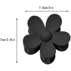 Black Flower Hair Clips, Hair Claw Clips, Large Claw Clips For Women Girls Thick Hair, Big Cute Dasiy Hair Clips, Non Slip Strong Hold For Women Thin Hair, Hair Accessories Hair Care