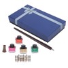 Dip Pen 4-Color Wood Pole Fountain Pen with Replaceable Nib