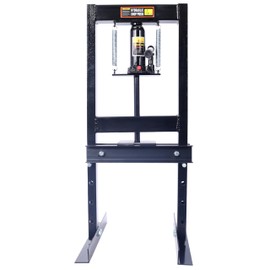RockRain 6 Ton Hydraulic Shop Press: H-Frame Floor Press with Adjustable Height & Plates - Heavy-Duty 6T Carbon Steel Press for Auto Repair & Metalworking - Garage Workshop Bearing Removal Tool