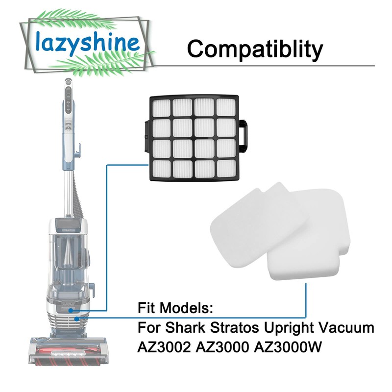 Filter Replacement for Shark AZ3002 AZ3000 AZ3000W Stratos DuoClean PowerFins