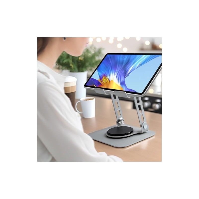 Eynshoo Soporte para Tablet Multiangulo Giratorio 360, Plata