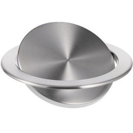 Generic Trash Can Lid: Embedded Countertop Built-in Trash Chute Round Cover Stainless Steel Round Garbage Grommet Replacement for Kitchen Bathroom Countertop, Diameter 10.6inch
