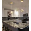 dolria Modern Crystal Chandeliers 1-Lights Pendant Lights for Kitchen Island
