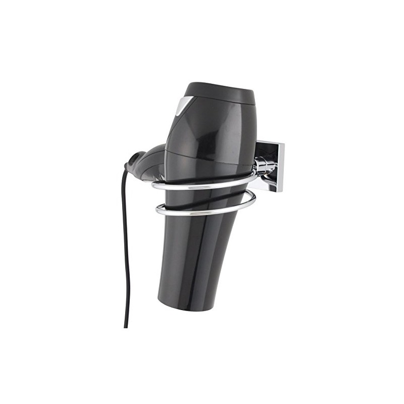 Fackelmann Haartrockner-Halter MARE, verchromter Fönhalter, Wandhalter (Farbe: Silber), Menge: 1