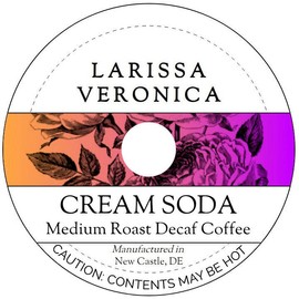Cream Soda Medium Roast Decaf Coffee (Single Serve K-Cup Pods) (Gourmet, Naturally Flavored, Whole Coffee Beans) (12 pods, ZIN: 572409)