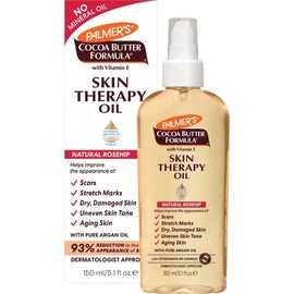 Palmer's Cocoa Butter Formula Skin Therapy Treatment Oil – Aceite Corporal con Manteca de Cacao, Vitamina E, Aceite Puro de Argán, Fragancia Rosa Mosqueta, Obstetra y Dermatológicamente Probado, 150ml