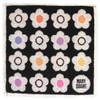 MARY QUANT 192005-0024-03 Towel Handkerchief, Colorful Daisy, Black, Women's, Hand