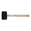 CUSTOM KOBO CGK-10B 823666 Wooden Handle Rubber Hammer, Black, 1.0