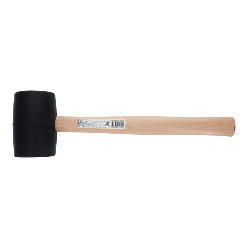 CUSTOM KOBO CGK-10B 823666 Wooden Handle Rubber Hammer, Black, 1.0