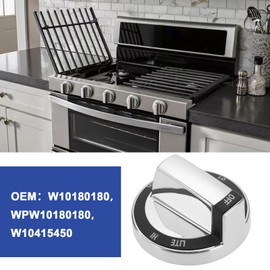 Briny River 1pc Burner Control Knob Gas Stove Knob WPW10180180 Compatible with Whirlpool Compatible with Maytag