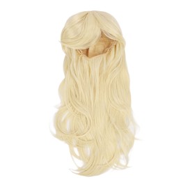 Long Straight Wigs Soft Breathable High Temperature Fiber Women Cosplay Wigs with Side Swept Bangs for Party Daily