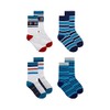 DENSLEY&CO Kids Boys 4-Pack Fun Graphic Crew Socks Bundle |