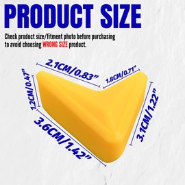 BILLFARO 2Pcs Side Fender Vent Door Paint Protector,Door Middle Protrusion Door Edge Corner Covers Guards Pads Protector for Corvette C8 Stingray 2020-2024 (Yellow)