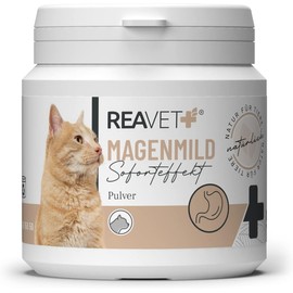 ReaVET Gastric Mild Powder for Cats 50 g - Supports Digestion, Binds Gastric Juices & Acids, Harmonises Gastrointestinal Activity, Stomach Protection Cat as a Natural Product