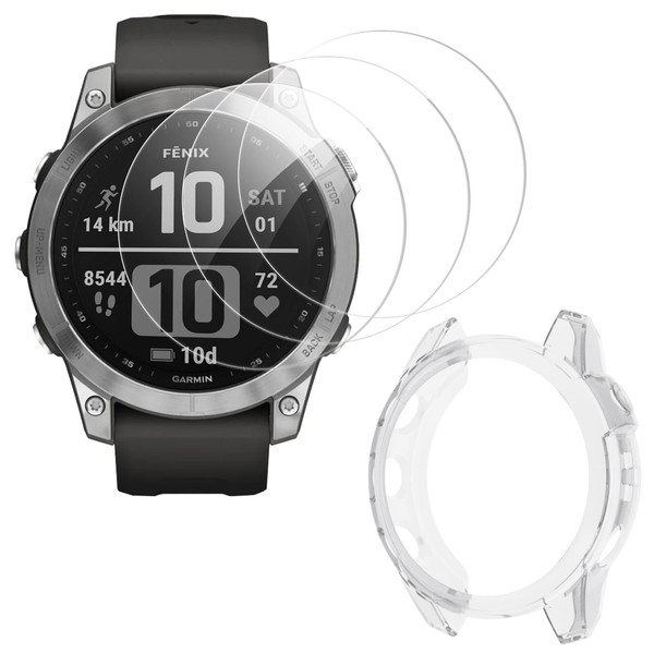 ToVioc [3+1 Pack Watch Screen Protector for Garmin Fenix 7