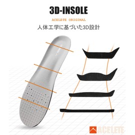 ACEFITS Insole Impact Absorption Ergonomics Design Unisex With Dedicated Pattern Paper To Cut;