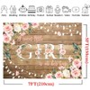 LYRYGS 7X5ft Baby Shower Backdrop Rustic Girls Baby Shower Photography