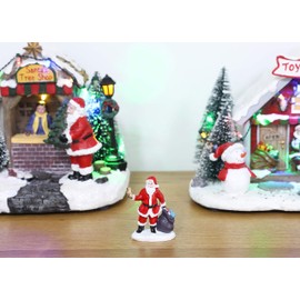 Toyland® Mini Resin Christmas Collectible Ornament - Village Scene Accessories - Xmas Figures (Santa 1.5 x 2.25 Inch).