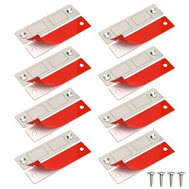 Jiayi Magnets for Cupboard Doors, Pack of 8 Ultra Thin Magnetic Catch Strong Door Closer for Cupboards, Drawer Magnetic Closure for Cupboards, Double Magnets Lock for Furniture, Cupboard, Door Close