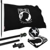 UD_G128 Flag Pole 6 FT Black Tangle Free & POW
