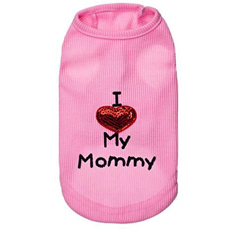 I Love My Mom Mommy Dad Daddy Dog T-Shirts for