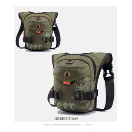 Holanew Men Waterproof Nylon Drop Leg Bags Lumbar Hip Bum Belt Bag Waist Fanny Pack Travel Riding Motorcycle Crossbody Shoulder Bags