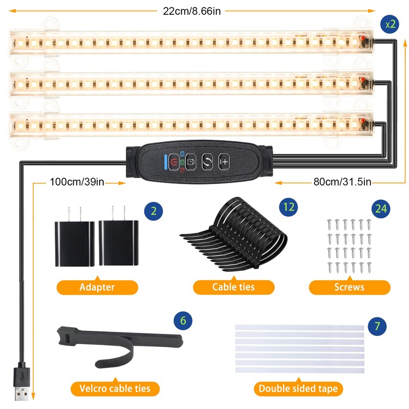 LED Grow Light Strips, Grow Lights for Indoor Plants Full