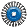 Draper 08059 Steel Twist-Knot Flat Wire Wheel Brush, 150mm, M14