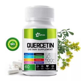 Quercetin 1000mg with Zinc, Vitamin C, Vitamin D, and Magnesium – 9-in-1 Immune Support Formula for Antioxidant Protection, Energy, and Overall Wellness – Advanced Daily Health Supplement