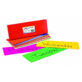 Hygloss Products Bright Word Cards -  Mini Sentence Strips - Great for Arts and Crafts, Decorations, Classroom Activities - Cardstock - Unruled - 13 Assorted Colors - 4" High x 11.5" Long - 100 Pieces