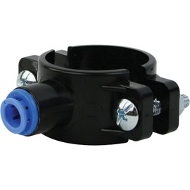 Max Water 3/8" Quick Connect Drain Saddle Valve Clamp, Drain Clamp for Under Sink Reverse Osmosis RO System Waste Water Line, Compatible to All RO