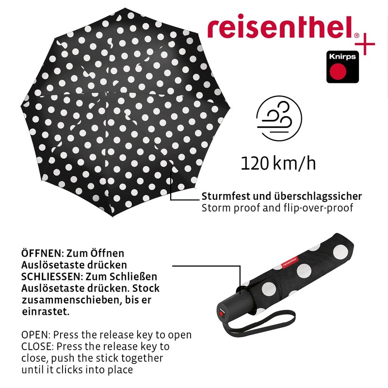 reisenthel umbrella pocket duomatic - compact pocket umbrella made from