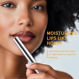 Bálsamo Labial con Vitamina E y Miel Negra - Bálsamo Labial Hidratante, Brillo Labial con Miel para Dar Volumen, Brillo Labial Nutritivo e Hidratante para Mujeres (Black-2pcs)