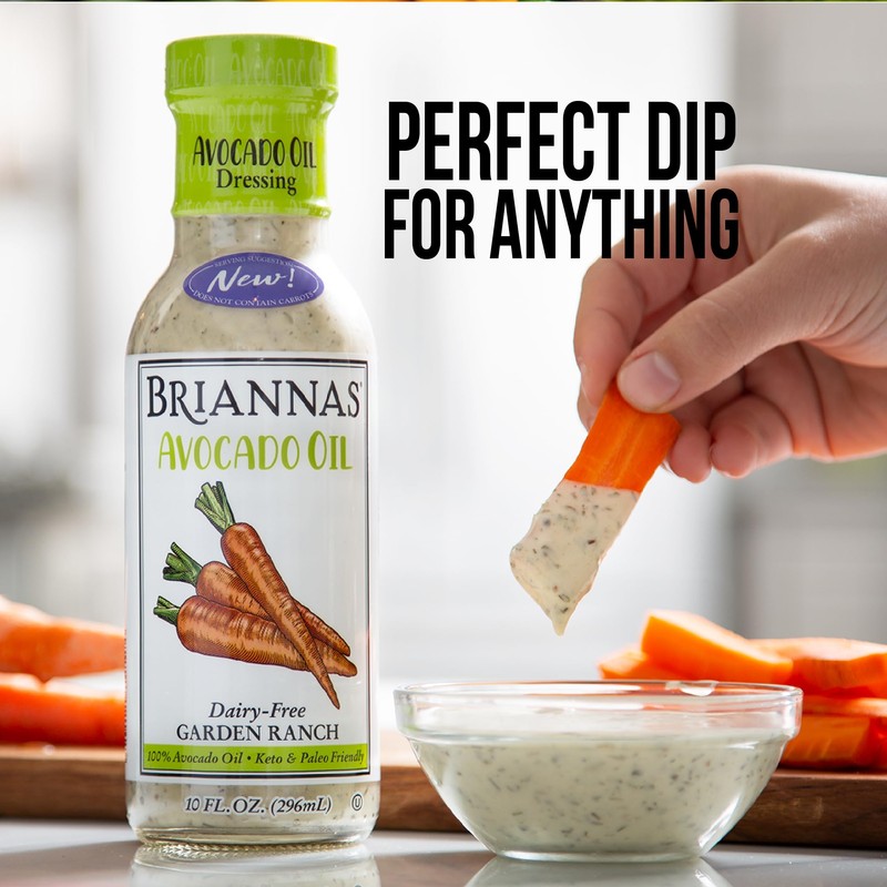 BRIANNAS - Avocado Oil Dairy-Free Garden Ranch Dressing - Nutrient