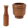 Garlic Grinder Bowl Jujube Wood Herb Crushing Bowl Multipurpose Spice