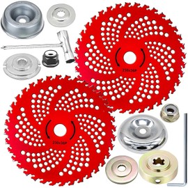 9" x 36 Teeth Carbide Tipped Blades with Universal Adapter Kit, for Brush Cutter, Trimmer, Weed Eater, Compatible with Husqvarna Stihl, Ego,Fsx, Lawn Care, Farmland, Roadside Maintenance
