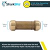 SharkBite 3/4 Inch PVC Slip Coupling, Push to Connect Brass