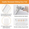 MOROBOR Self-Stick Oval Sliding Door Pulls, 4pcs Warm White Aluminum