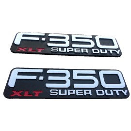 Ford 99-04 Ford F-350 Super Duty XLT Fender Emblem F81Z-16720-SA Nameplate Badge Set