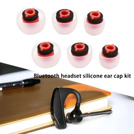 Create idea 6 Stück Silikon-Ohrstöpsel Ohrstöpsel aus Silikon Ohrhörer Silikonaufsätze kompatibel mit Plantronics Voyager 5200/5220/5210 Series Bluetooth-Headset-Kopfhörer transparent weiß