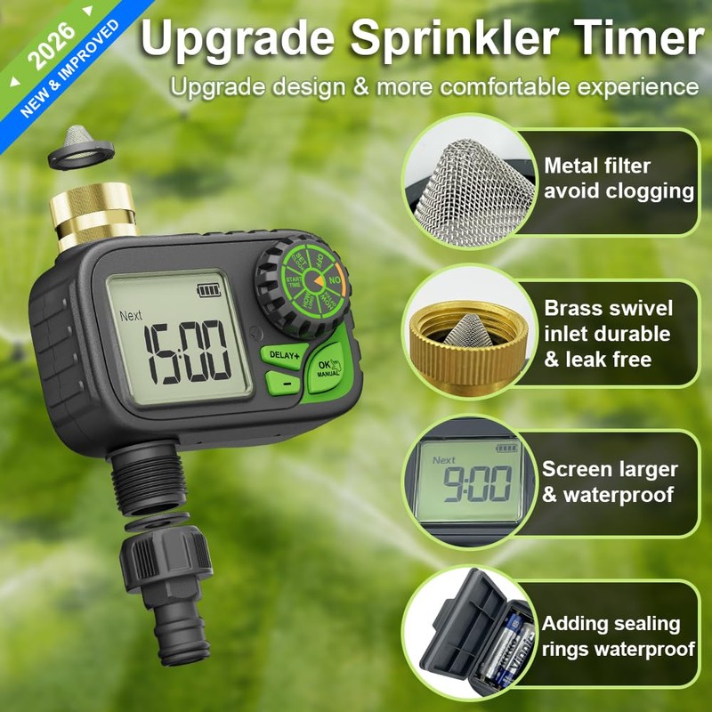 Sprinkler Timer, Digital Water Hose Timer Irrigation Controller
