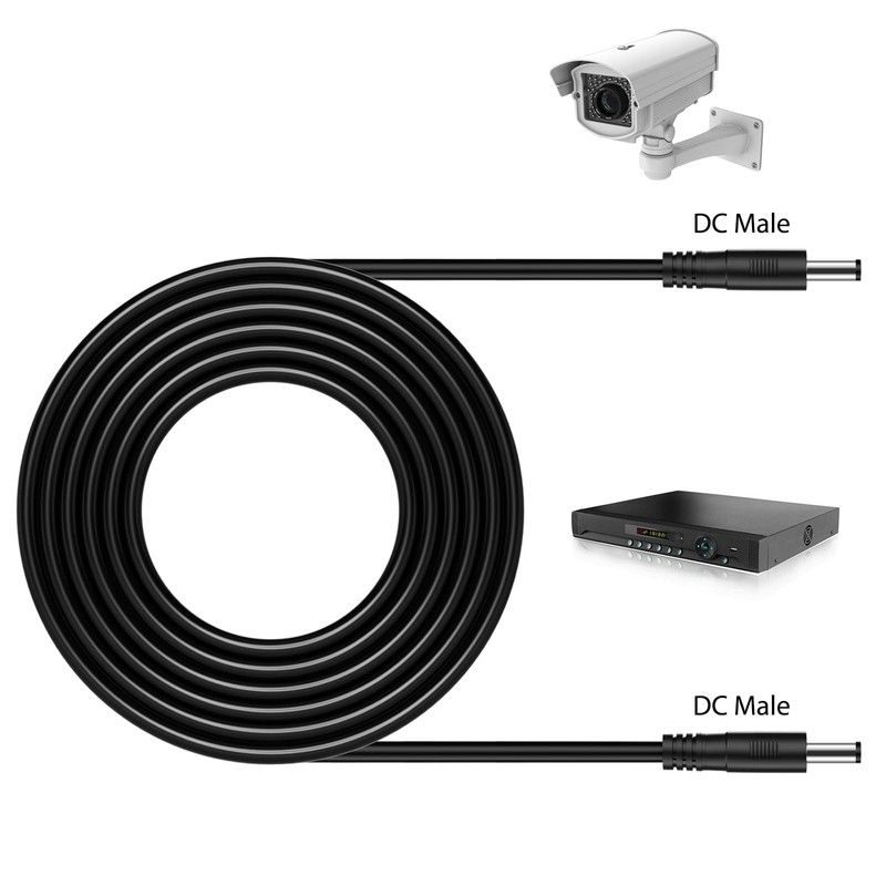 Male to Male DC Cable 12V Power Extension Cord 5.5mm