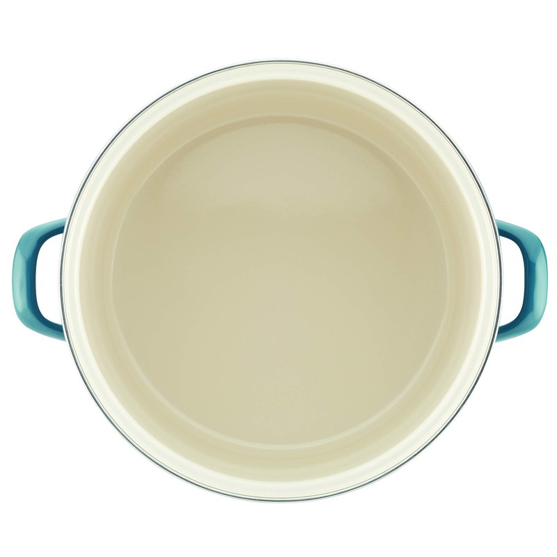 Rachael Ray Enamel on Steel Stock Pot/Stockpot with Lid, 12