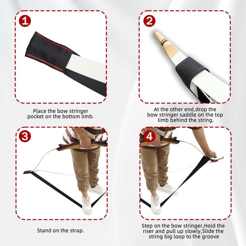 MOYJ Recurve Bow Stringer Limbsaver Bow String Unstringing Longbow Takedown