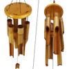 Bamboo Wind Chimes Outdoor,Wooden Wind Chimes with Melody Deep Tone,30"